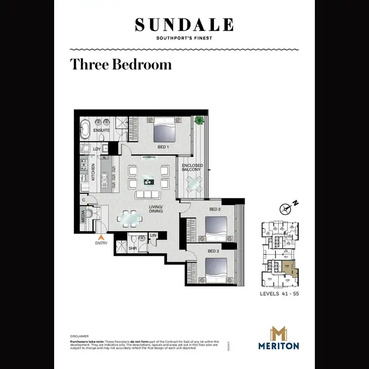 Floorplan of Homely unit listing, 4608/2 Como Crescent, Southport QLD 4215