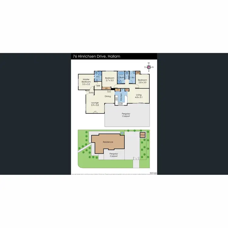 Floorplan of Homely house listing, 76 Hinrichsen Drive, Hallam VIC 3803