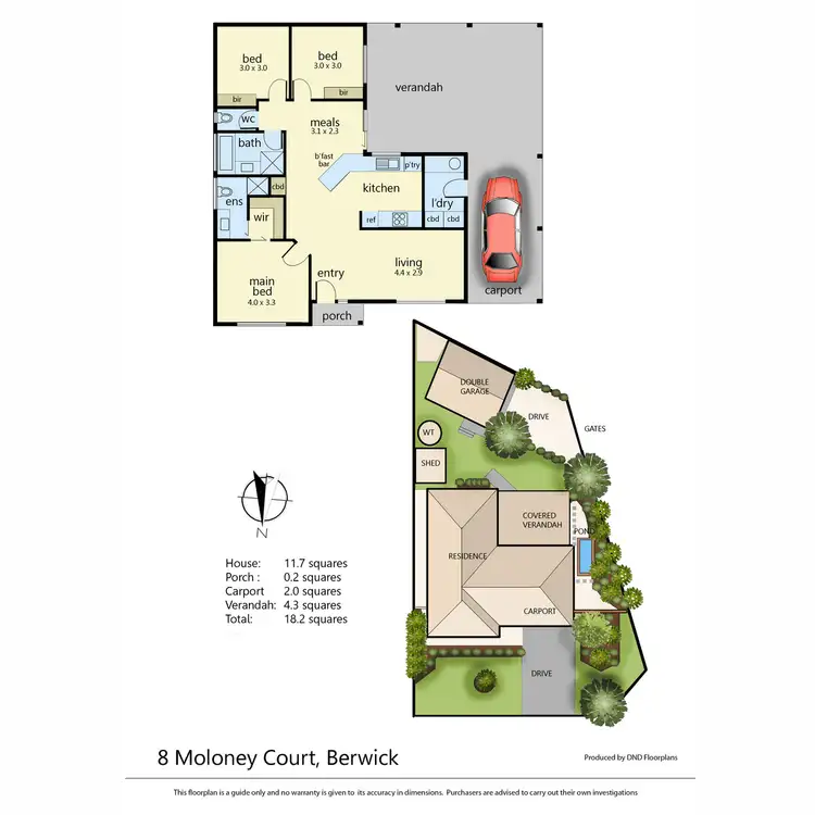 Floorplan of Homely house listing, 8 Moloney Court, Berwick VIC 3806
