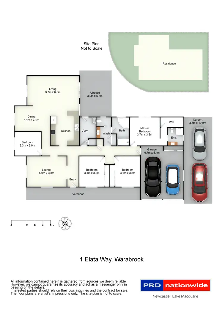 Floorplan of Homely house listing, 1 Elata Way, Warabrook NSW 2304