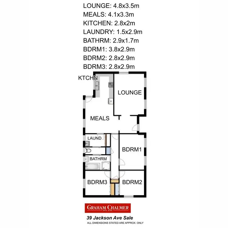 Floorplan of Homely house listing, 39 Jackson Avenue, Sale VIC 3850
