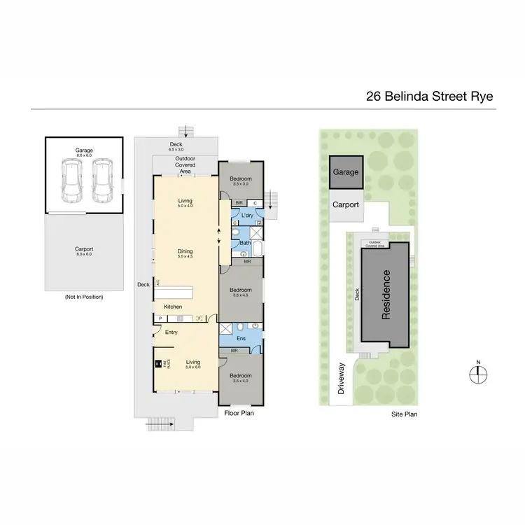 Floorplan of Homely house listing, 26 Belinda Street, Rye VIC 3941