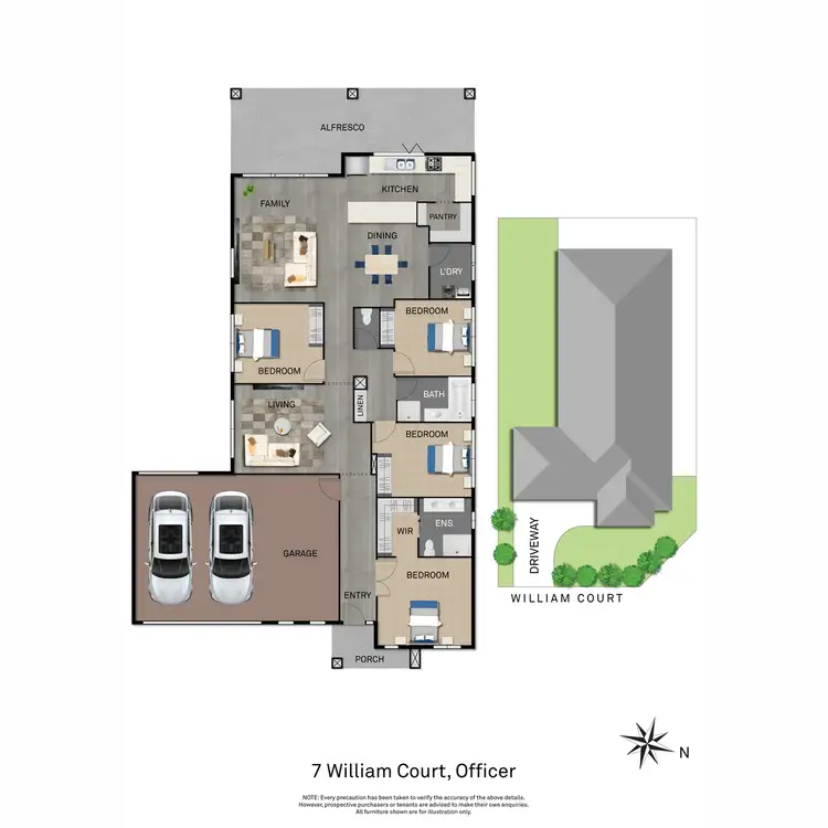 Floorplan of Homely house listing, 7 William Crt, Officer VIC 3809