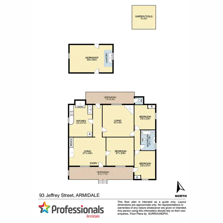 Floorplan of Homely house listing, 93 Jeffrey Street, Armidale NSW 2350