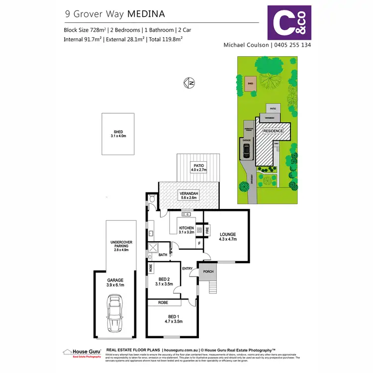 Floorplan of Homely house listing, 9 Grover Way, Medina WA 6167