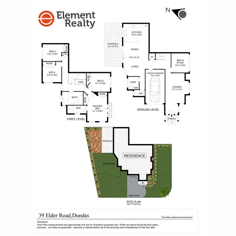 Floorplan of Homely semi-detached listing, 39 Elder Road, Dundas NSW 2117