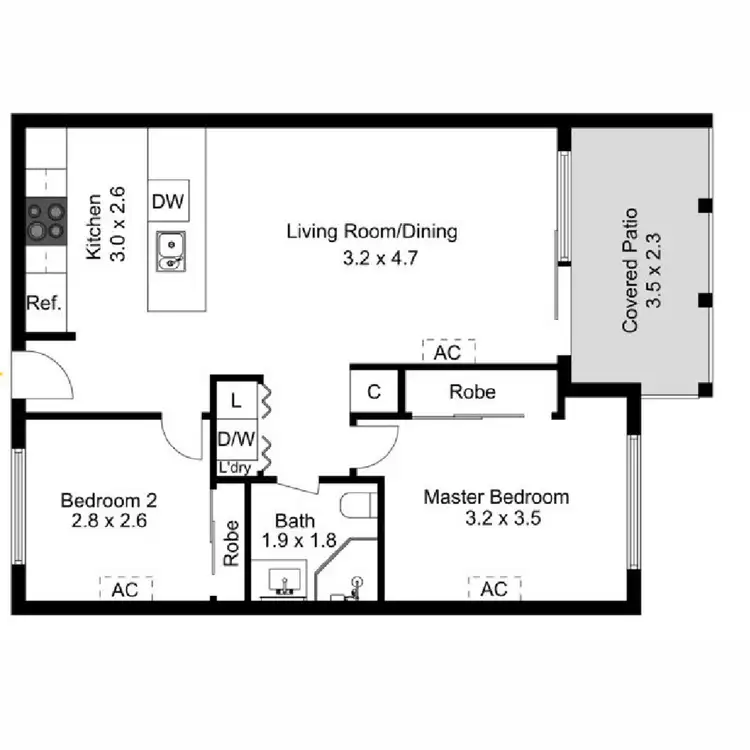 Floorplan of Homely unit listing, 5505/5 Emporio Place, Maroochydore QLD 4558