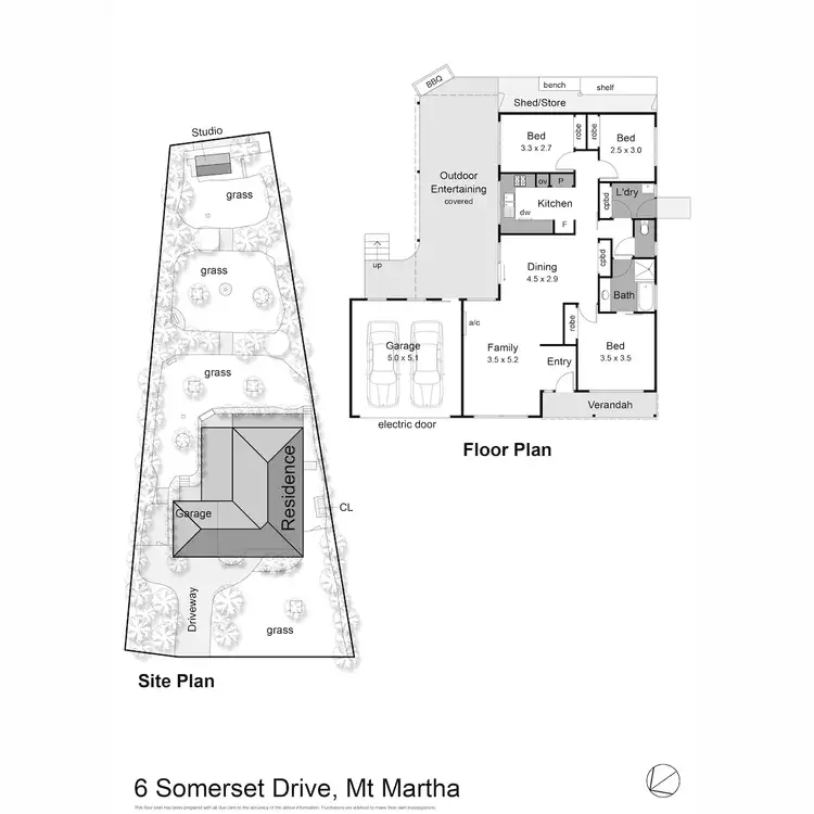 Floorplan of Homely house listing, 6 Somerset Drive, Mount Martha VIC 3934