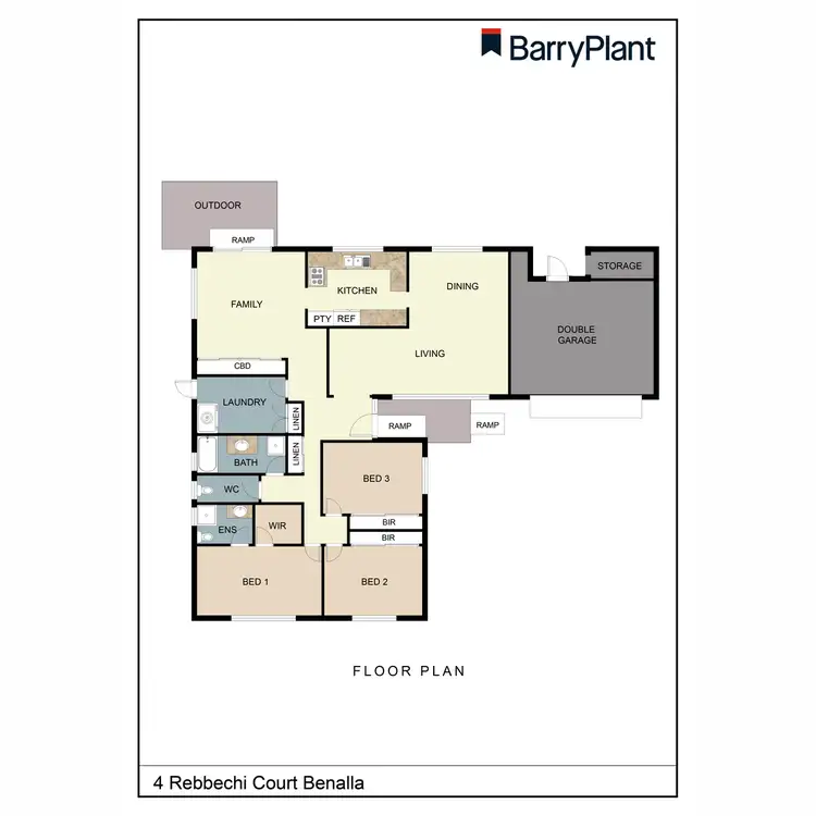 Floorplan of Homely house listing, 4 Rebbechi Court, Benalla VIC 3672
