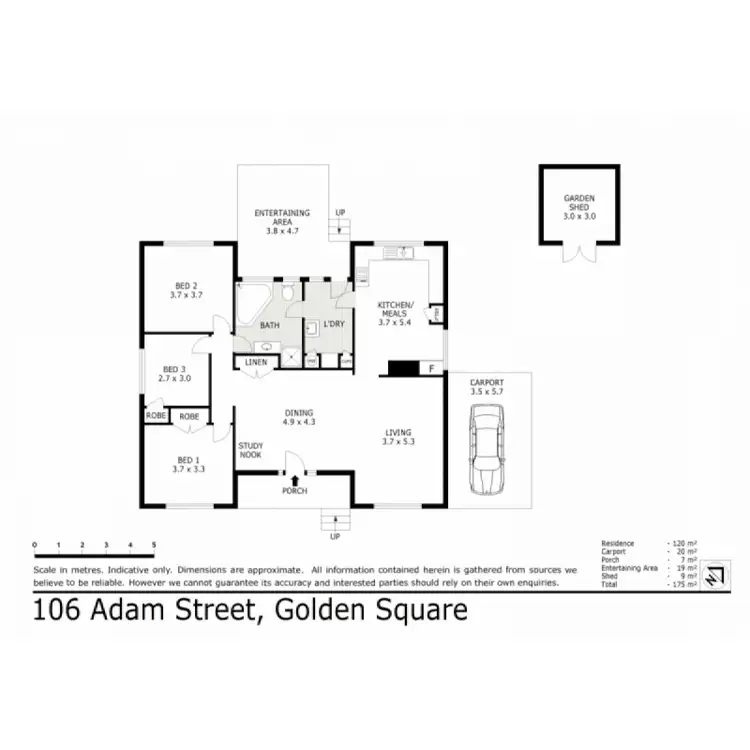 Floorplan of Homely house listing, 106 Adam Street, Golden Square VIC 3555