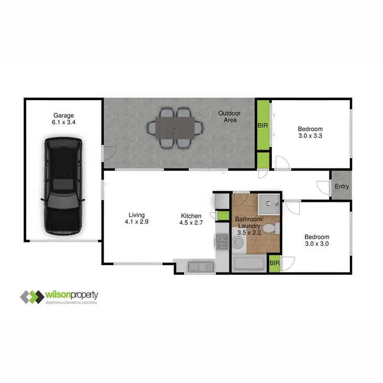 Floorplan of Homely unit listing, 1/8 Thomas Street, Traralgon VIC 3844