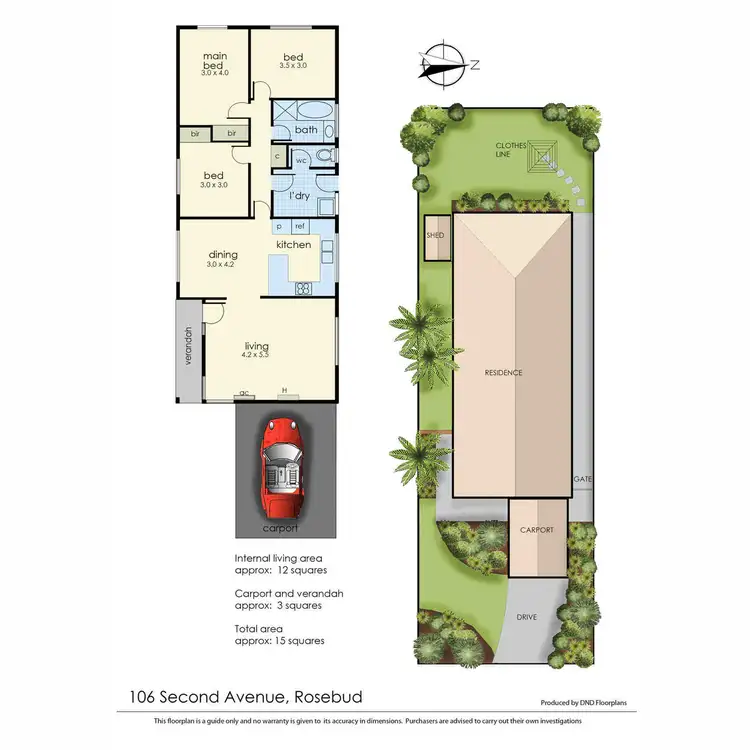 Floorplan of Homely house listing, 106 Second Avenue, Rosebud VIC 3939