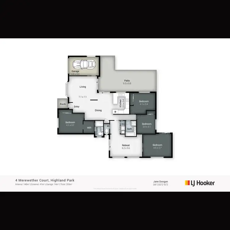 Floorplan of Homely house listing, 4 Merewether Court, Highland Park QLD 4211