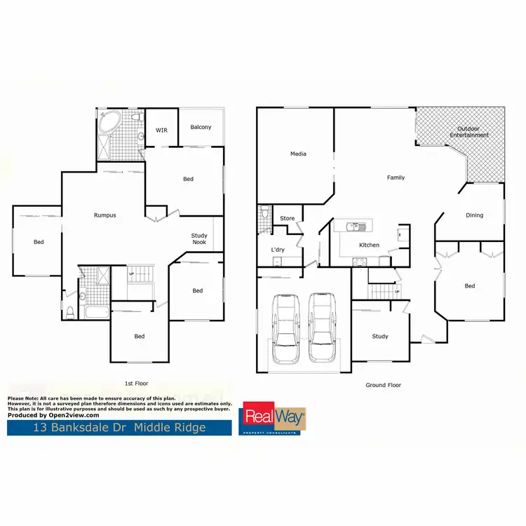 Floorplan of Homely house listing, 13 Banksdale Drive, Middle Ridge QLD 4350