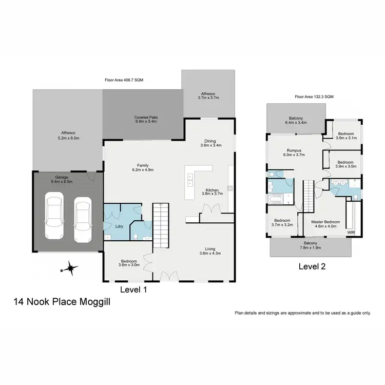 Floorplan of Homely house listing, 14 Nook Place, Moggill QLD 4070