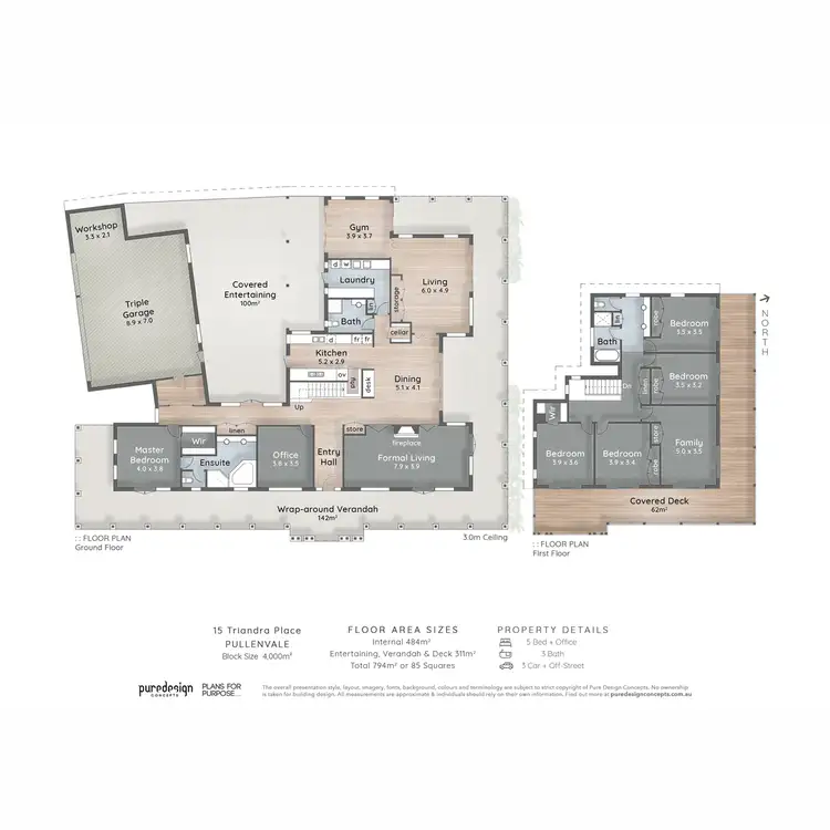 Floorplan of Homely house listing, 15 Triandra Place, Pullenvale QLD 4069