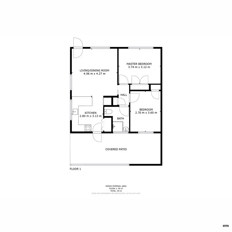 Floorplan of Homely unit listing, 17/19 Cadbury Road, Claremont TAS 7011