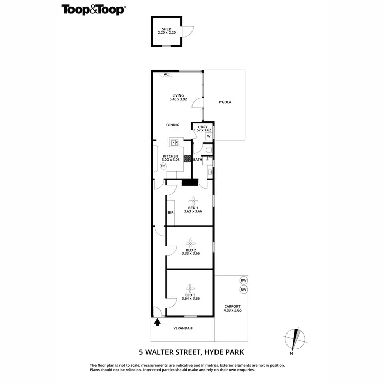 Floorplan of Homely house listing, 5 Walter Street, Hyde Park SA 5061