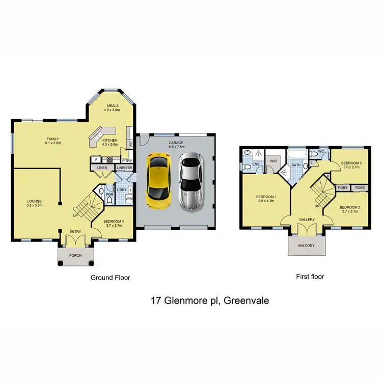 Floorplan of Homely house listing, 17 Glenmore Place, Greenvale VIC 3059
