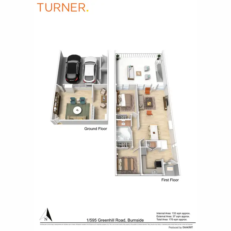 Floorplan of Homely unit listing, 1/595 Greenhill Road, Burnside SA 5066