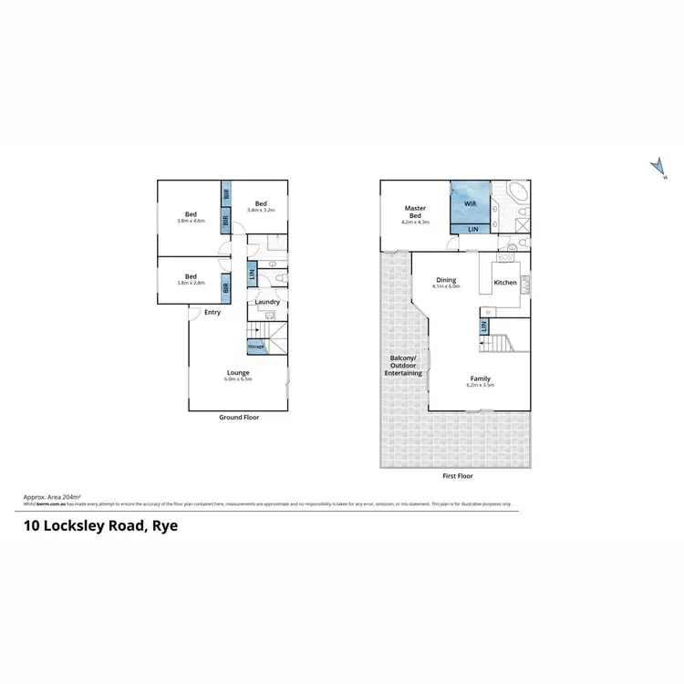 Floorplan of Homely house listing, 10 Locksley Road, Rye VIC 3941