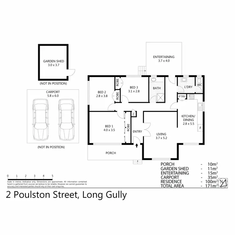 Floorplan of Homely house listing, 2 Poulston Street, Long Gully VIC 3550