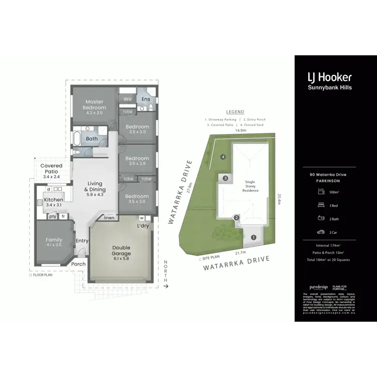 Floorplan of Homely house listing, 90 Watarrka Drive, Parkinson QLD 4115