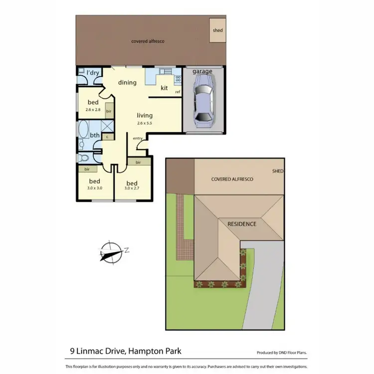 Floorplan of Homely house listing, 9 Linmac Drive, Hampton Park VIC 3976