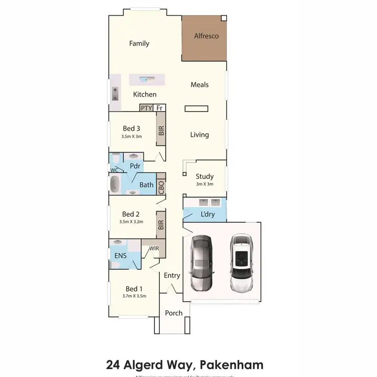 Floorplan of Homely house listing, 24 ALGERD Way, Pakenham VIC 3810