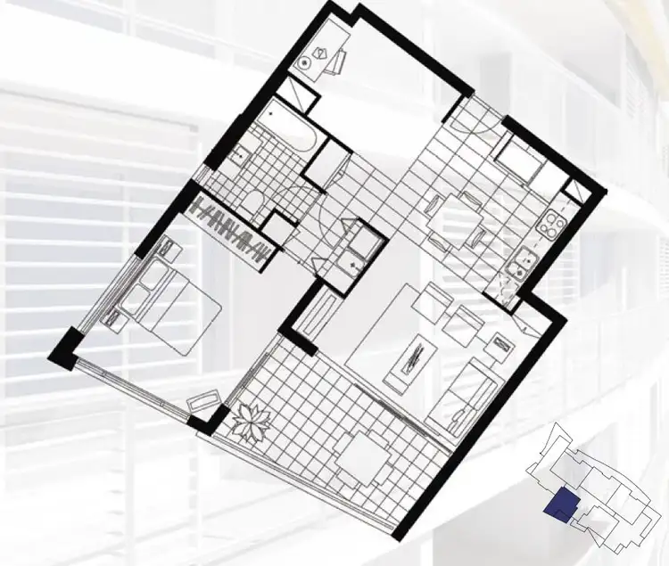 Floorplan of Homely unit listing, 1601/438 Marine Parade, Biggera Waters QLD 4216