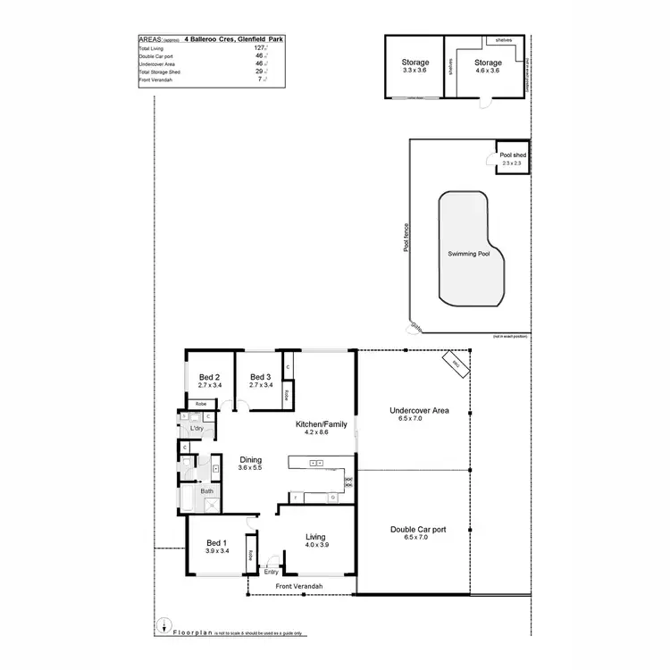Floorplan of Homely house listing, 4 Balleroo Crescent, Glenfield Park NSW 2650