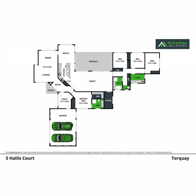 Floorplan of Homely house listing, 5 Hallis Court, Torquay VIC 3228