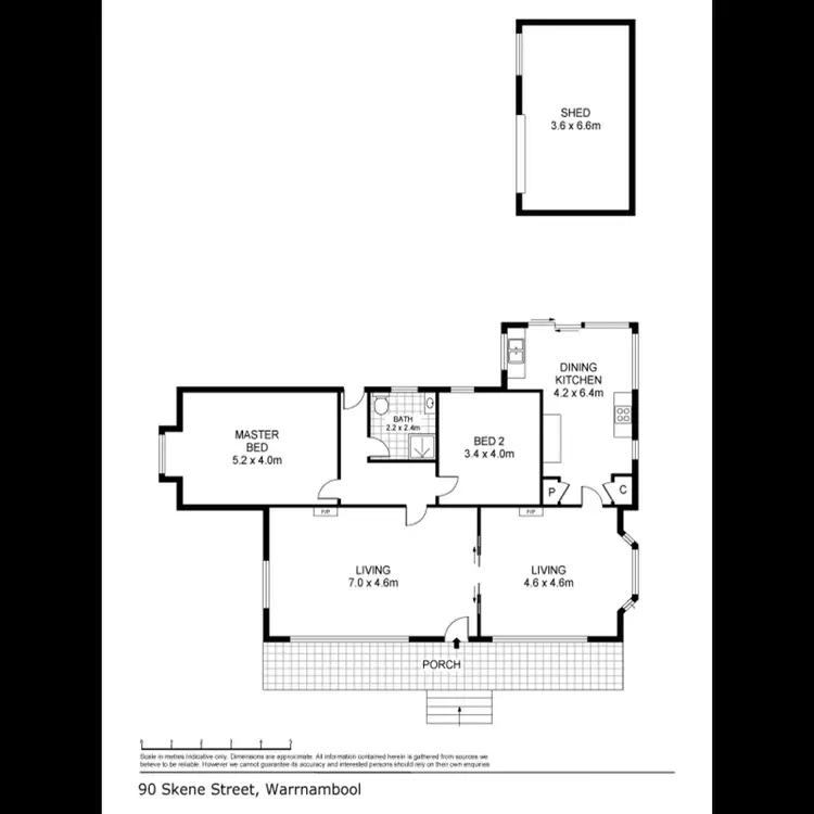 Floorplan of Homely house listing, 90 Skene Street, Warrnambool VIC 3280