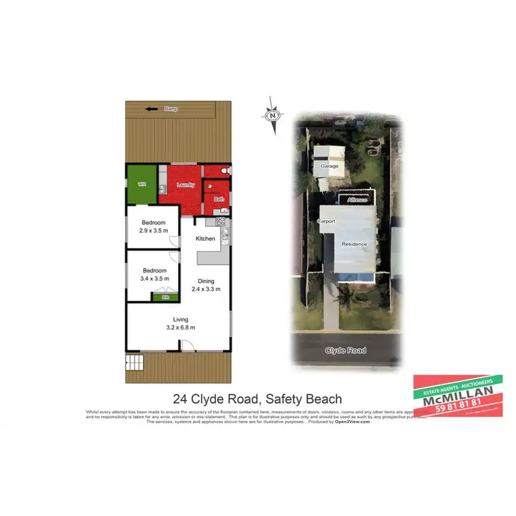 Floorplan of Homely house listing, 24 Clyde Road, Safety Beach VIC 3936