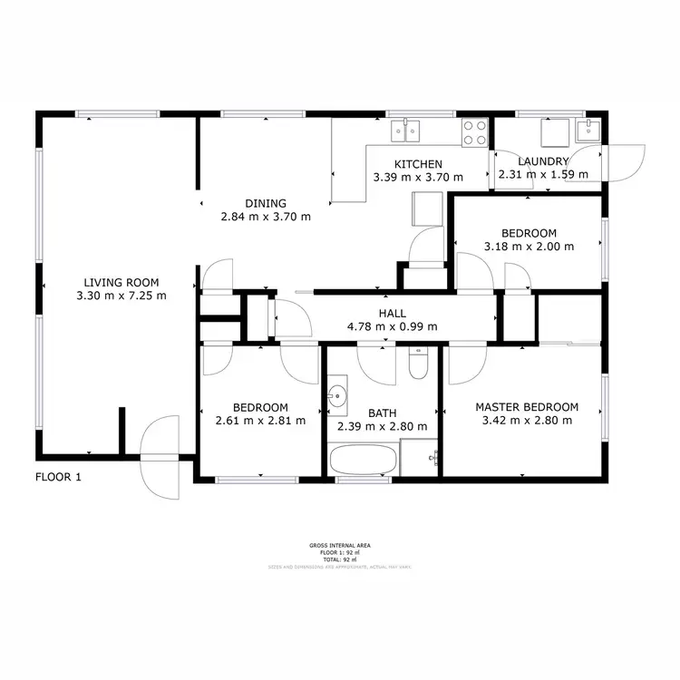 Floorplan of Homely house listing, 9 Eady Street, Glenorchy TAS 7010