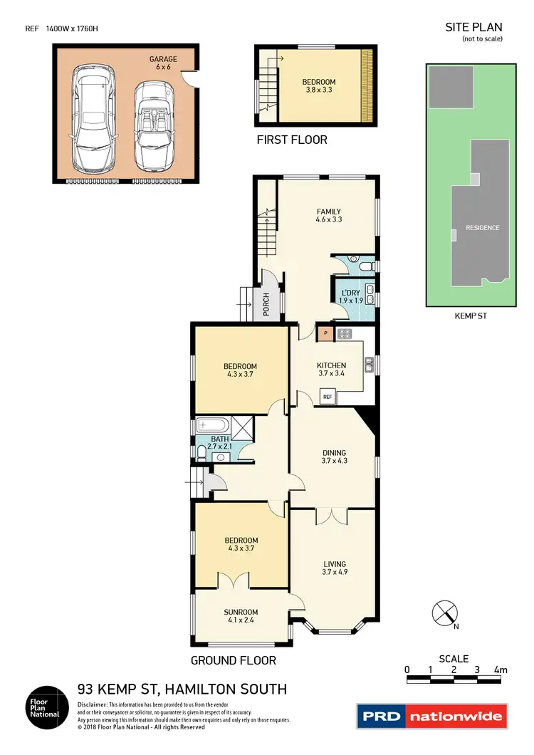 Floorplan of Homely house listing, 93 Kemp Street, Hamilton South NSW 2303