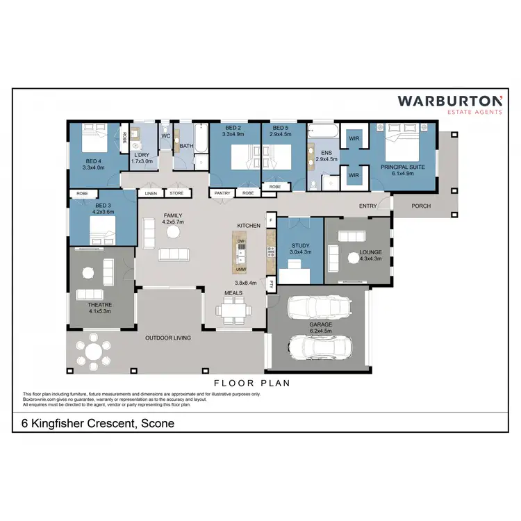 Floorplan of Homely house listing, 6 Kingfisher Crescent, Scone NSW 2337