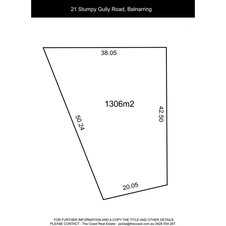 Floorplan of Homely land listing, 21 Stumpy Gully Road, Balnarring VIC 3926