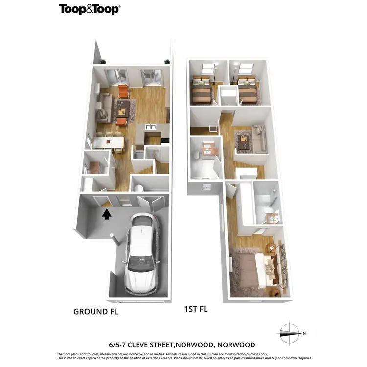 Floorplan of Homely townhouse listing, 6/5-7 Cleve Street, Norwood SA 5067