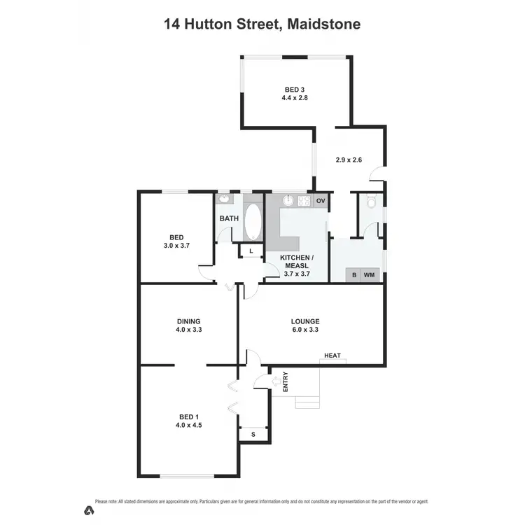 Floorplan of Homely house listing, 14 Hutton Street, Maidstone VIC 3012