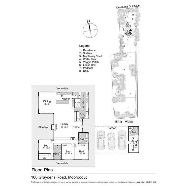 Floorplan of Homely rural property listing, 168 Graydens Road, Moorooduc VIC 3933