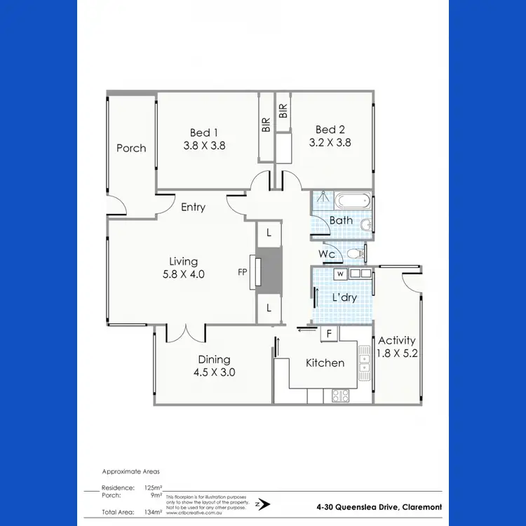 Floorplan of Homely apartment listing, 4/30 Queenslea Drive, Claremont WA 6010