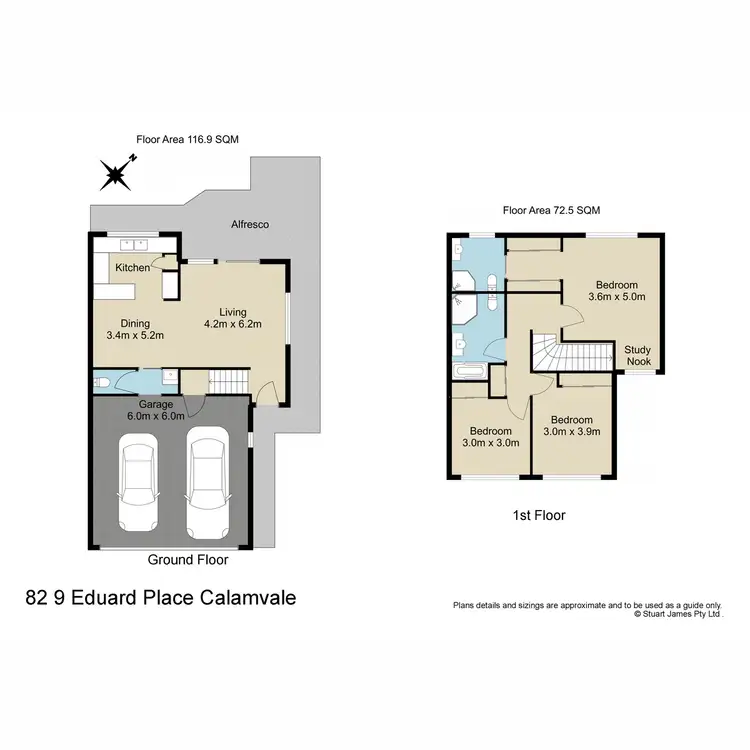 Floorplan of Homely townhouse listing, 82/9 Eduard Place, Calamvale QLD 4116