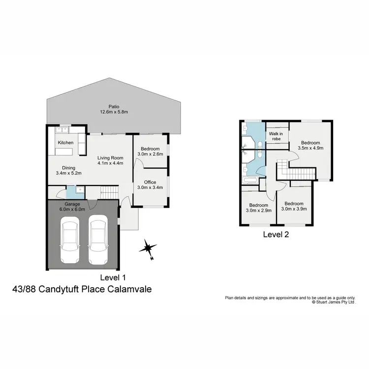 Floorplan of Homely townhouse listing, 43/88 Candytuft Place, Calamvale QLD 4116