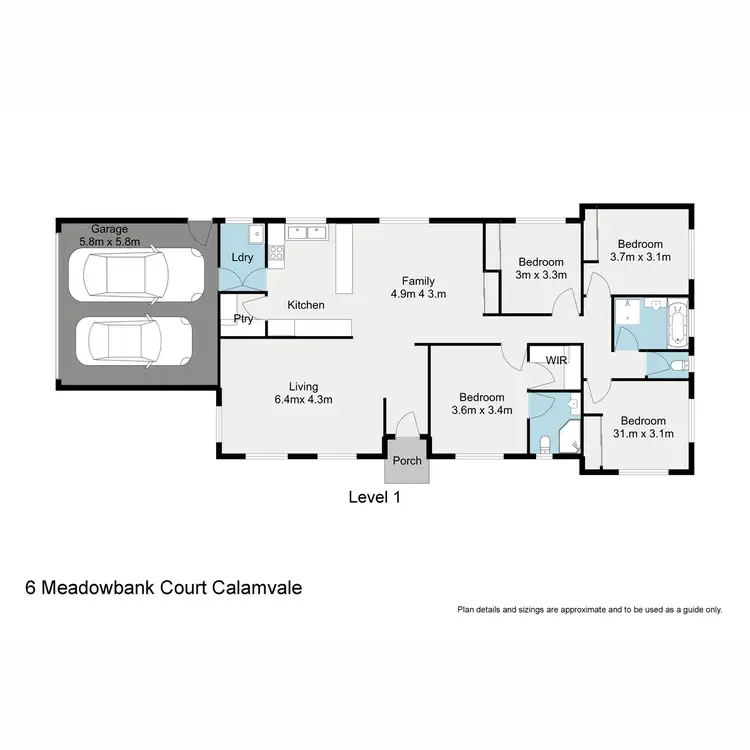 Floorplan of Homely house listing, 6 Meadowbank Court, Calamvale QLD 4116