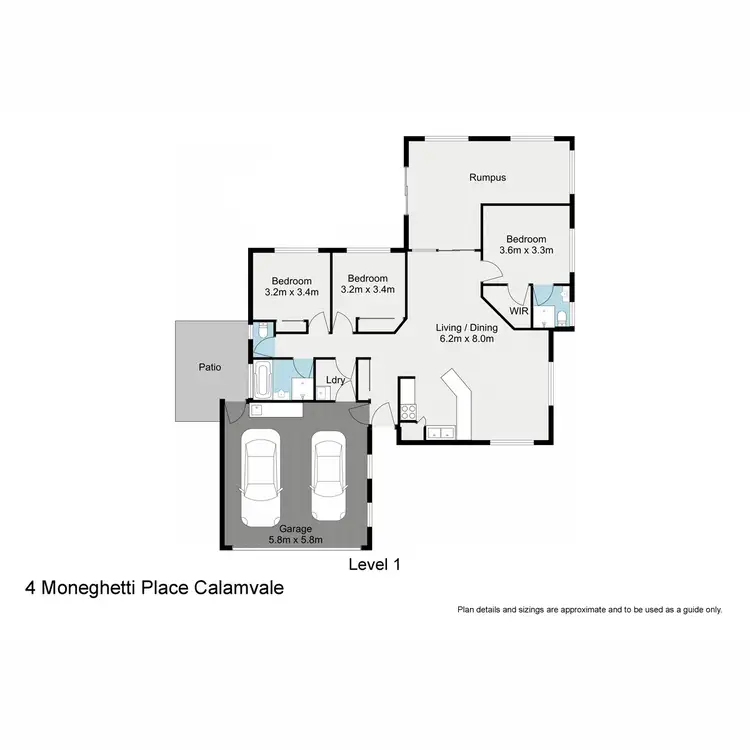 Floorplan of Homely house listing, 4 Moneghetti Place, Calamvale QLD 4116