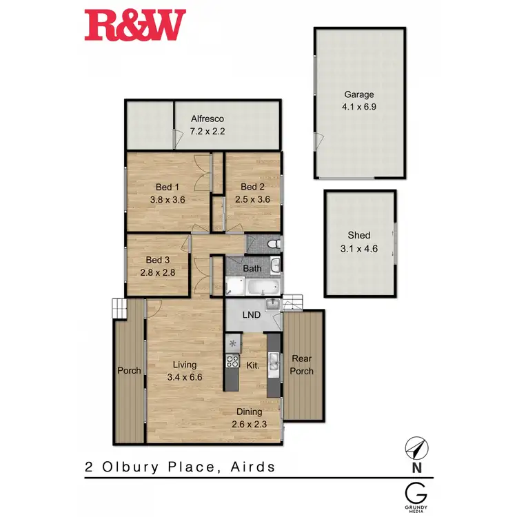 Floorplan of Homely house listing, 2 Olbury Place, Airds NSW 2560