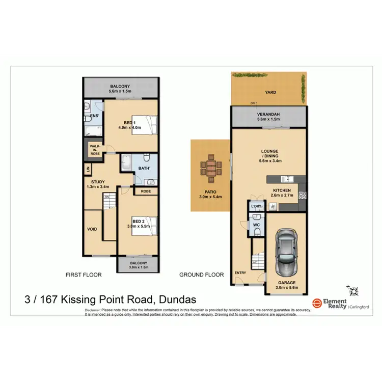 Floorplan of Homely townhouse listing, 3/167 Kissing Point Road, Dundas NSW 2117