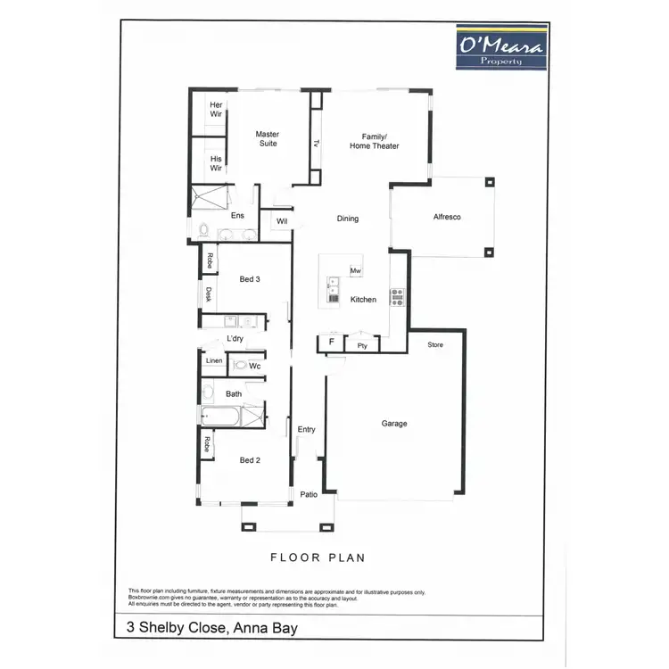 Floorplan of Homely house listing, 3 Shelby Close, Anna Bay NSW 2316