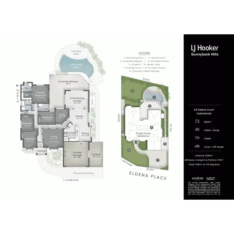 Floorplan of Homely house listing, 22 Eldena Place, Parkinson QLD 4115